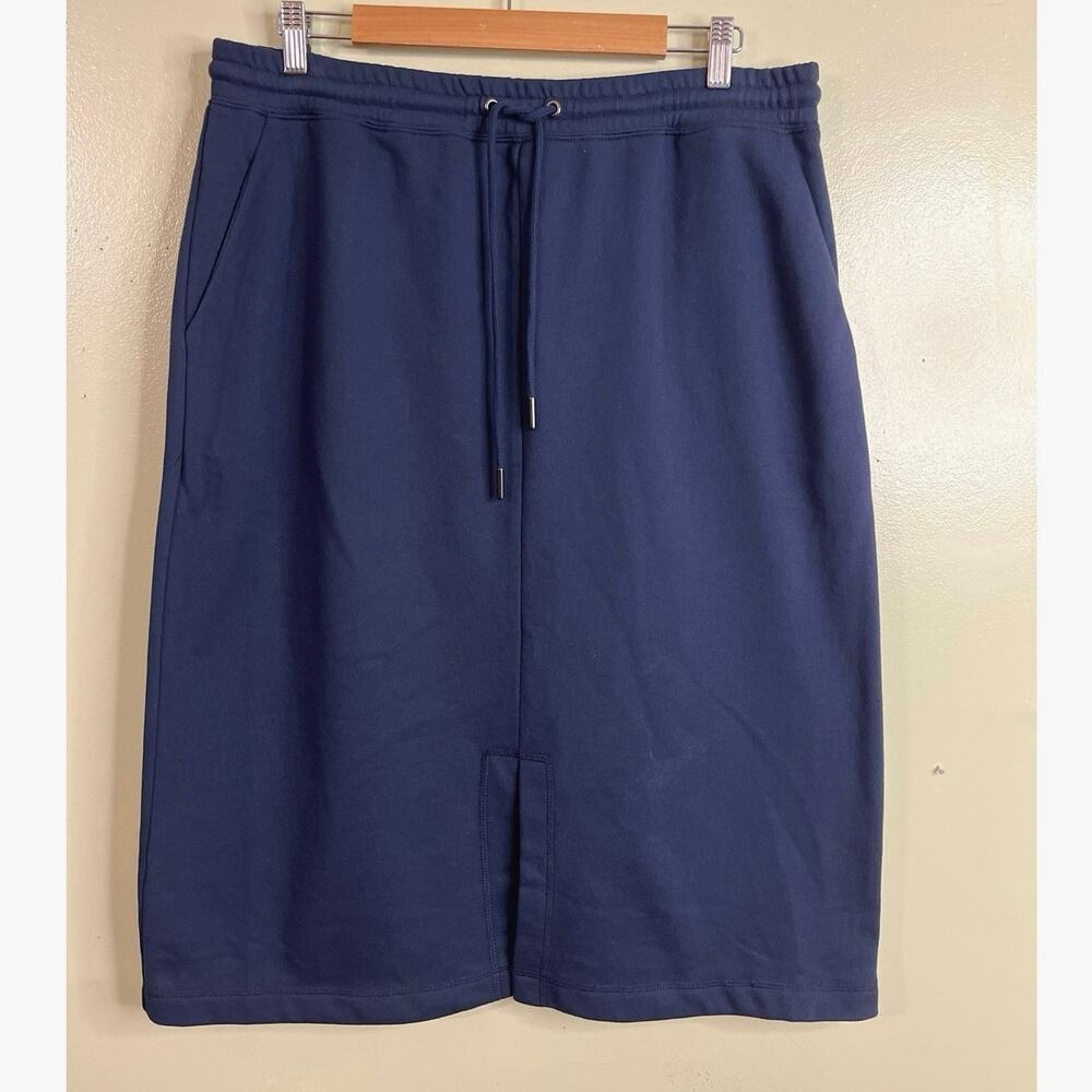 209 WST 38 New York French Terry front slit Midi Skirt, size XL, MSRP $112